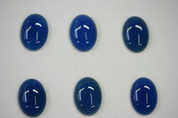 10pcs 5x7mm Natural Blue Onyx Calibrated Oval Cabochon Gemstones Gems Jewelry