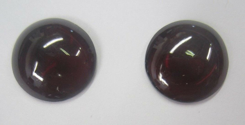 16mm Natural Garnet Deep Red Round Cabochon Hard to Find Gemstones USA Seller