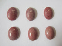 6pcs Rhodonite Calibrated Oval Cabochon 10x12 10x14 12x16 13x18 15x20 Gemstones
