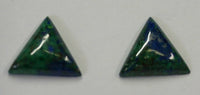 2pcs Natural Azurite Malachite Calibrate Triangle Cabochon 11mm 12mm 14mm Gems
