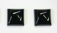 4pcs Black Onyx Square Calibrated Cabochon High Quality 12mm 14mm 16mm Gemstones