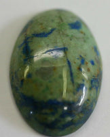 20x30mm Natural Oval Azurite Malachite 6.8mm thickness 27.5ct Arizona Jewelry