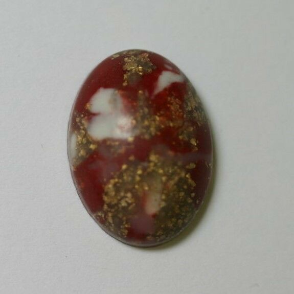 50 13x18mm 18x13mm Venetian Germany Red White Gold Color Cabochon