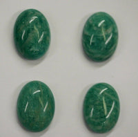 4pcs 10x12 12x10mm Natural Amazonite Calibrated Oval Cabochon Gemstones RARE