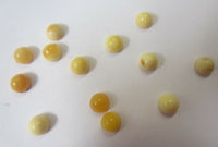 2pcs 4mm Natural Round Butterscotch Amber Cabochon High Quality Gemstones RARE