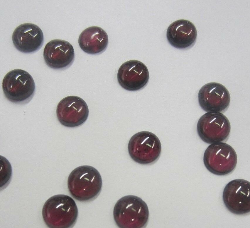Lot of 10 Garnet Round Cabochon High Quality Gemstones 3mm 4mm USA Seller