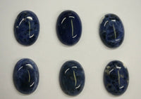 Lot of 6 Sodalite Oval Calibrated Cabochon High Quality 10x12 up to 13x18 Gems