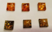 Natural Amber Square Cabochon High Quality 8mm 10mm 12mm sizes