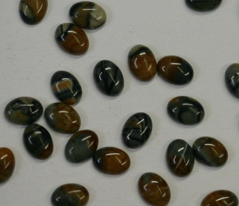 10pcs Jasper Picasso Marble Oval Cabochon High Quality 4x6 5x7 up to 10x14 Gems