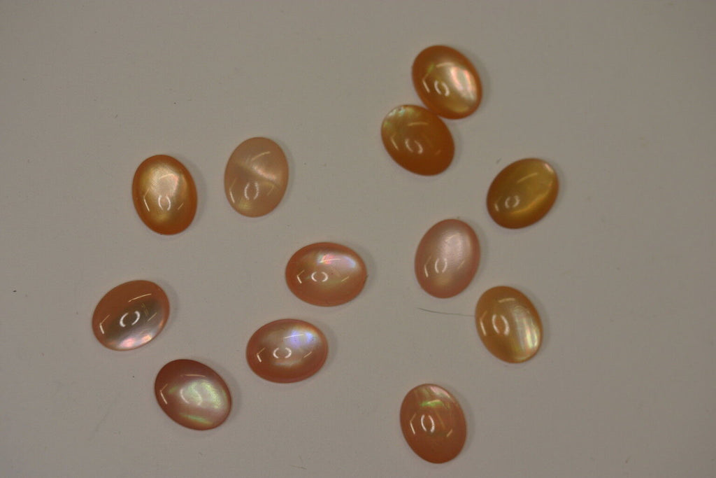 2pcs Pink Mussel Shell Calibrated Oval Cabochon 4x6 5x7 6x8 7x9 8x10 10x12 10x14