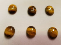 Lot of 10 Tiger Eye Oval flat back Cabochon High Quality 3x5 up to 10x14 sizes