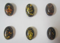 2pcs Natural Oval Amber Cabochon High Quality Gemstones 8x12mm 12x8mm