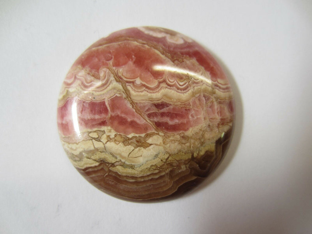 40mm Natural Rhodochrosite Calibrated Round Cabochon High Quality HARD TO FIND