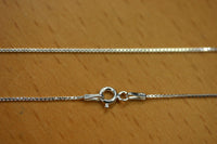 .9mm Solid Sterling Silver Box Chain Made in Italy 16" 18" 20" 22" 24" 30"