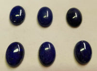 2pcs 5x7mm Natural Lapis Lazuli Calibrated Oval Cabochon Gemstones Jewelry