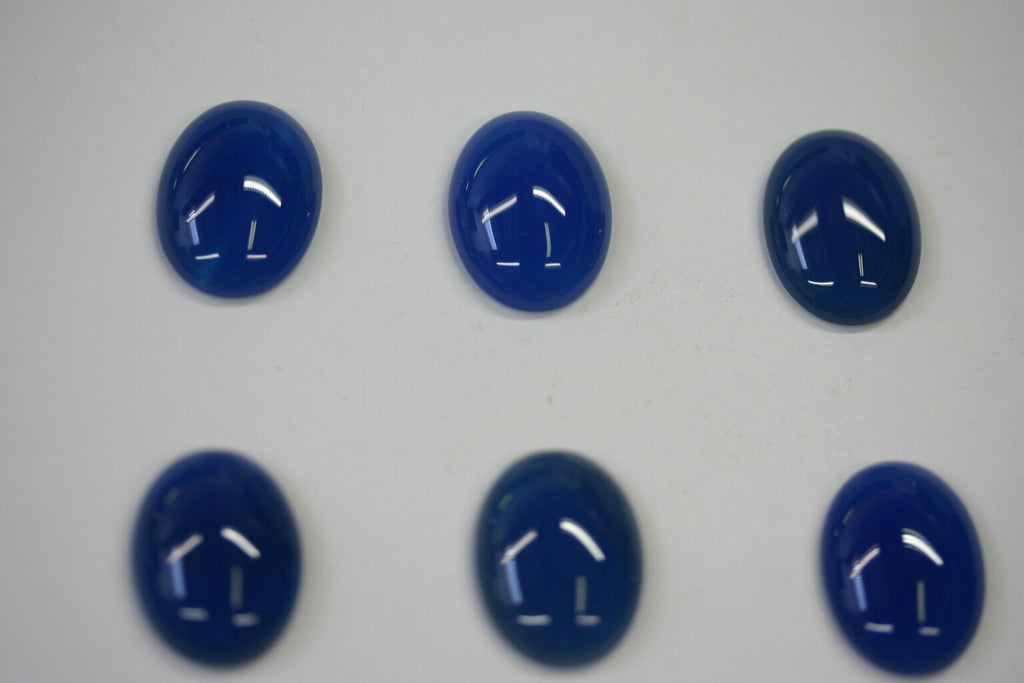 Lot of 4 Blue Onyx Oval flat back Cabochon High Quality 10x12 10x14 12x16 13x18