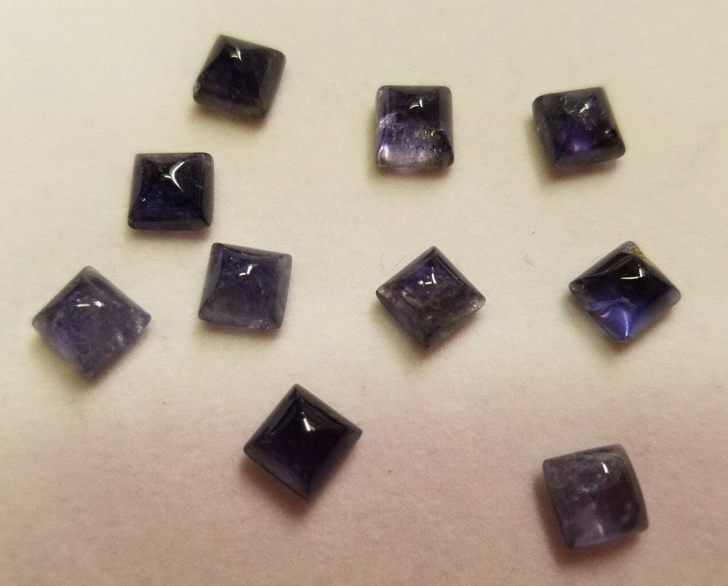 Iolite Square flat back Cabochon High Quality 5mm and 6mm sizes