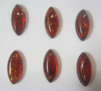 2pcs Natural Amber Marquise Cabochon High Quality Gemstones 8x17mm Earrings Ring
