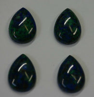 2pcs Natural Azurite Malachite Calibrated Pear Cabochon 5x7 6x9 Gemstones Cabs