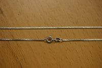 1.3mm Solid .925 Sterling Silver Box Chain Made in Italy 16" 18" 20" 22" 24" 30"