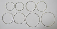 50mm x 1.2mm Solid .925 Sterling Silver Endless Hoop Earrings Thin Round