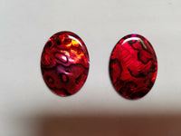 Lot of 6 Red Paua Shell Oval Cabochon High Quality 12x16 13x18 15x20 sizes