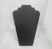 12.5"H Necklace Easel Black Faux Leather Stand Display Multi Necklace Holder
