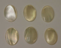 Lot of 6 Mother of Pearl MOP Oval Cabochon High Quality 12x16 13x18 15x20 sizes
