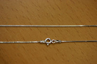 .9mm Solid Sterling Silver Box Chain Made in Italy 16" 18" 20" 22" 24" 30"