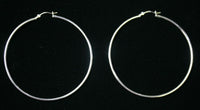 60mm Solid .925 Sterling Silver Hinged Hoop Earrings with Anti-tarnish coat