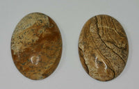 Picture Jasper Oval flat back Cabochon High Quality 18x25 22x30 and 30x40