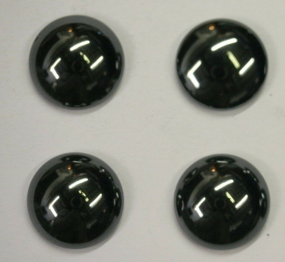 4pcs Hematite Round Calibrated Cabochon 14mm 15mm 16mm 18mm High Quality Gems