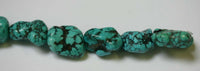 47.8g Blue Green Natural Spiderweb Turquoise Nuggets Bead Stones Gemstones 15"