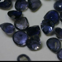 Lot of 4 5mm Natural Purple Iolite Trillion cut Faceted Gemstone FREE gem jar