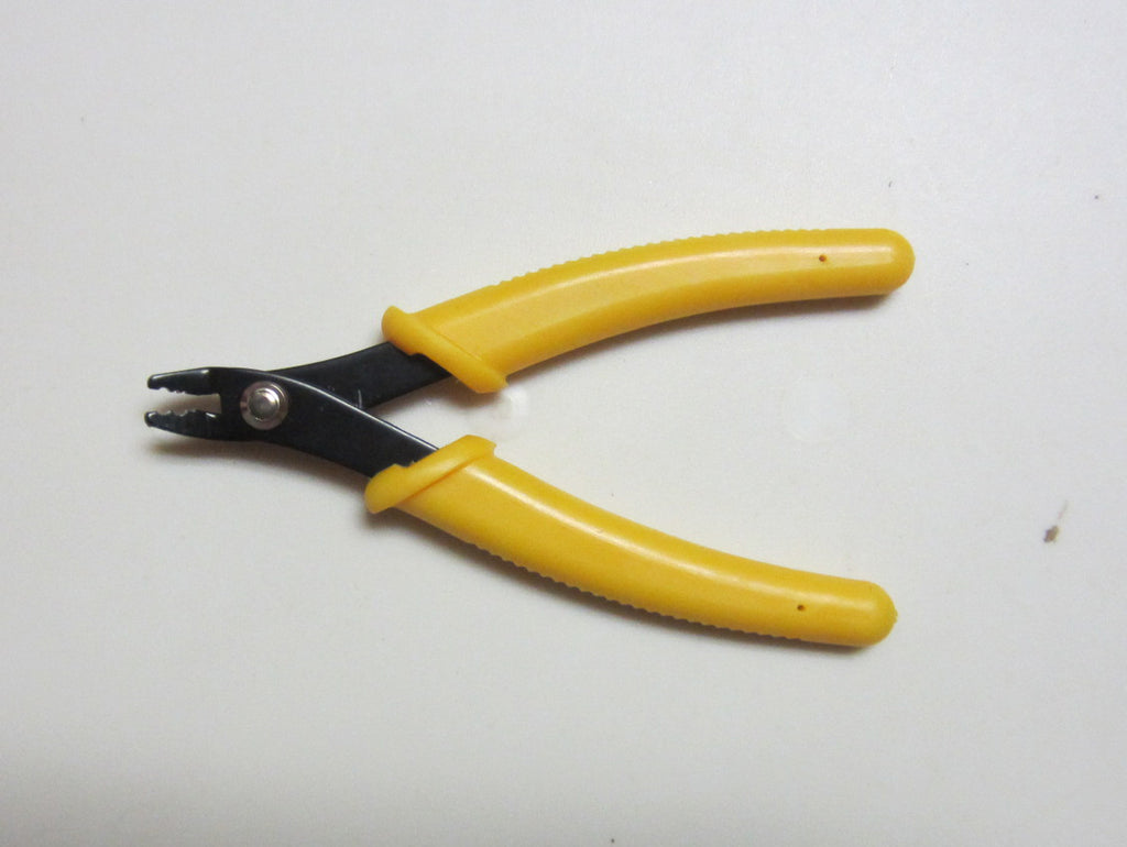 5" Bead Crimping Plier Black Finish Yellow Handle Jewelry Tool