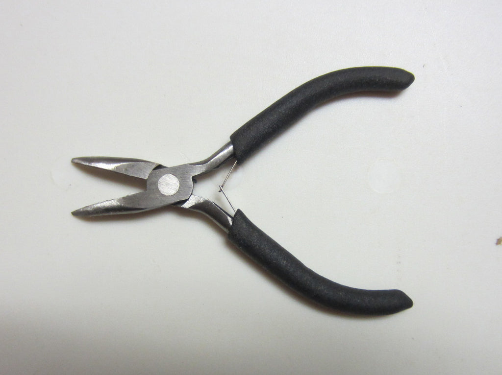 5" Black Comfort Grip Handle Bent Nose Plier Jewelry Premium Quality Tool
