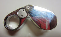 10x18MM Magnification Illuminated Chrome Body Jewelers Loupe