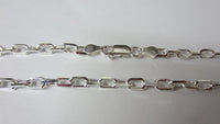 22" 3.8mm Solid .925 Sterling Silver Anchor Chain Necklace Jewelry 80838