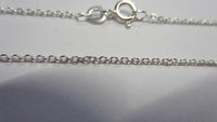 16" 0.9mm Solid .925 Sterling Silver Cable Light Pendant Chain Necklace Jewelry 83009