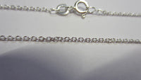 18" 0.9mm Solid .925 Sterling Silver Cable Light Pendant Chain Necklace Jewelry 83009