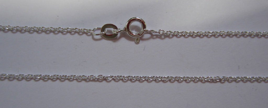 18" 0.9mm Solid .925 Sterling Silver Cable Light Pendant Chain Necklace Jewelry 83009