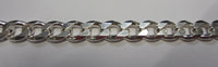 30" 8.3mm Solid .925 Sterling Silver 6 Sided Curb Chain Necklace Jewelry Made in Italy 83383