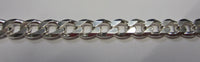 18" 8.3mm Solid .925 Sterling Silver 6 Sided Curb Chain Necklace Jewelry Made in Italy 83383