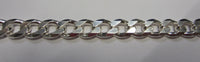 30" 6.8mm Solid .925 Sterling Silver 6 Sided Curb Chain Necklace Jewelry Made in Italy 83368