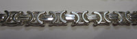 18" 8mm Large Solid .925 Sterling Silver Flat Byzantine Chain Necklace Jewelry Made in Italy 81880