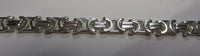 7.25" 6mm Large Solid .925 Sterling Silver Flat Byzantine Chain Bracelet Jewelry Made in Italy 81860