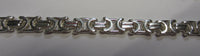 8" 6mm Large Solid .925 Sterling Silver Flat Byzantine Chain Bracelet Jewelry Made in Italy 81860