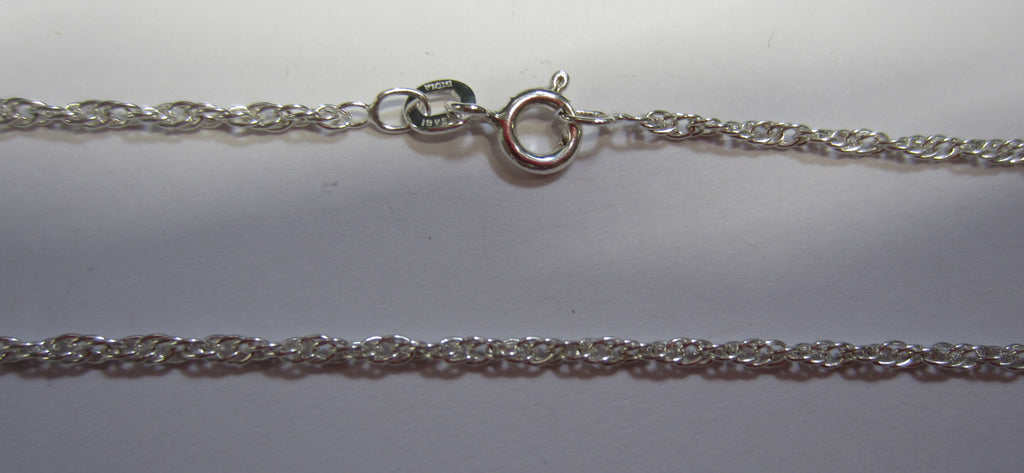 18" 1.9mm Solid .925 Sterling Silver Loose Rope Light Pendant Chain Necklace 81719