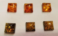 Natural Amber Square Cabochon High Quality 8mm 10mm 12mm sizes