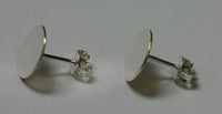 10 Sterling Silver Solid 925 Flat Pad Post Stud Earrings with Friction nuts choice of 4mm 6mm 8mm 10mm